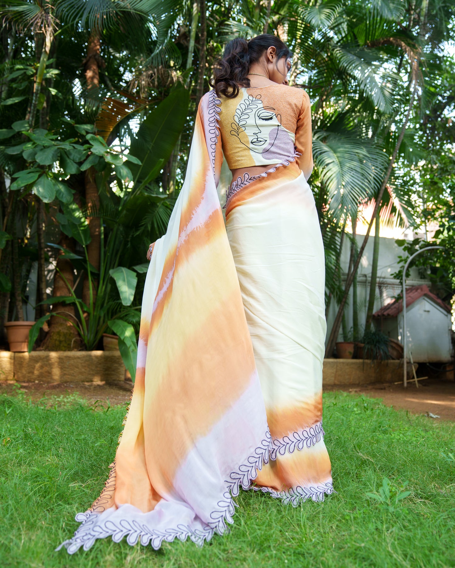 Sunset Mirage Saree Set