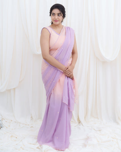 Sun & Shimmer Ombré Saree