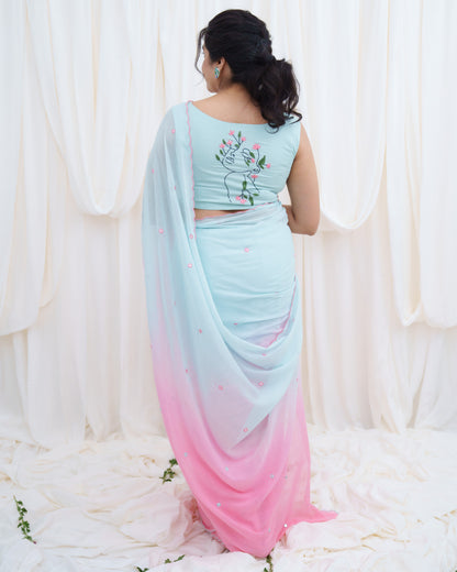 Petal Princess Saree & Blouse