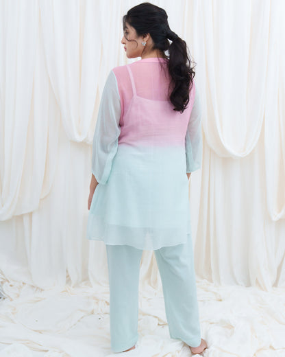 Ombré Magic Co-ord Set in Blue & Pink