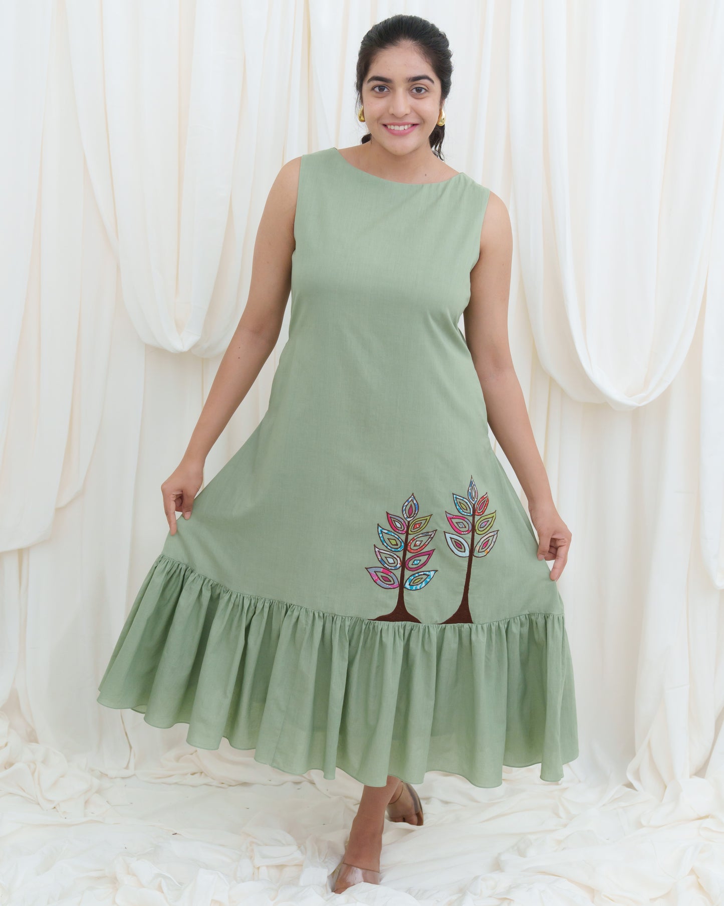 Summer Tree Dress in Summer Green Color