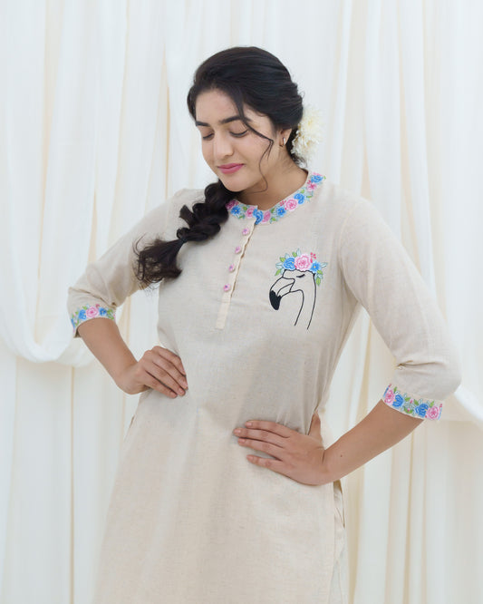 Fabulous Flamingo Kurta