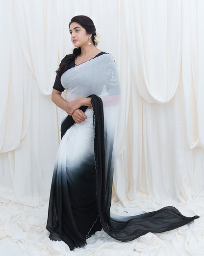 Light & Shadow Ombré Saree